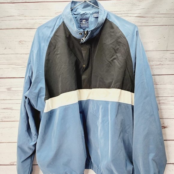 Pebble Beach Other - Pebble Beach Mens Windproof Jacket Blue Size XL Pullover Long Sleeve Quarter Zip